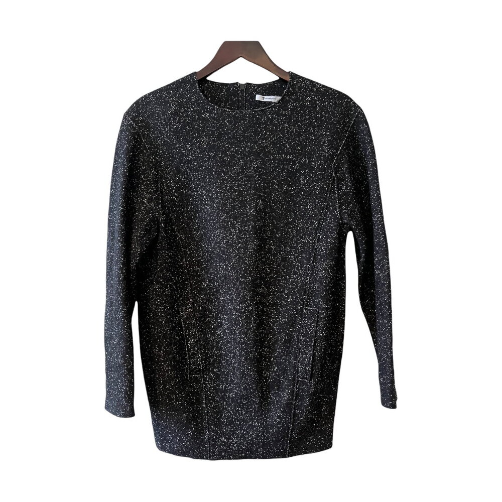T Alexander Wang Revolve Oversized Tunic Top Black XS